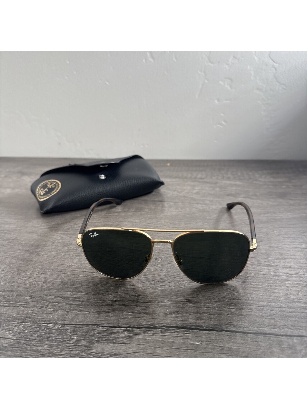 Ray-Ban Sunglasses RB3683 001/58 Gold Brown Tortoise 56-15-135